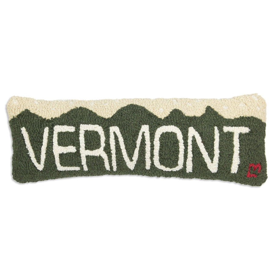 Decor JK Adams Pillows | Lumbar Vermont Hooked Wool Pillow