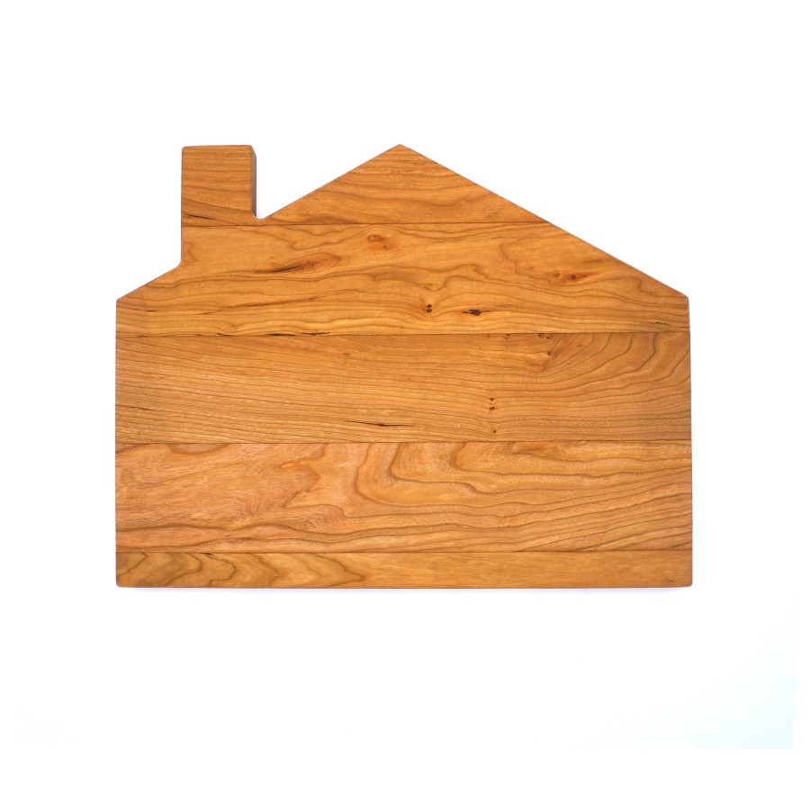 Serving & Tableware JK Adams Wooden Serving Boards | Cherry Novelty Cabin Shaped Board