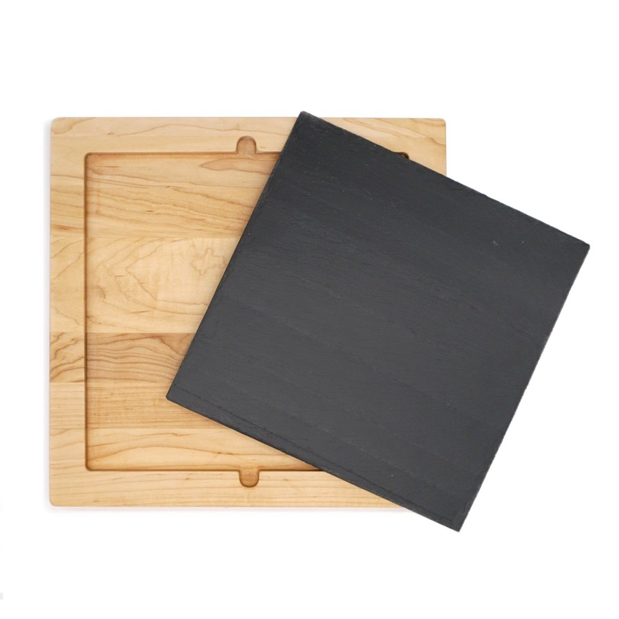 Serving & Tableware JK Adams Charcuterie & Cheese Boards | Maple Serving Tray With Slate Insert