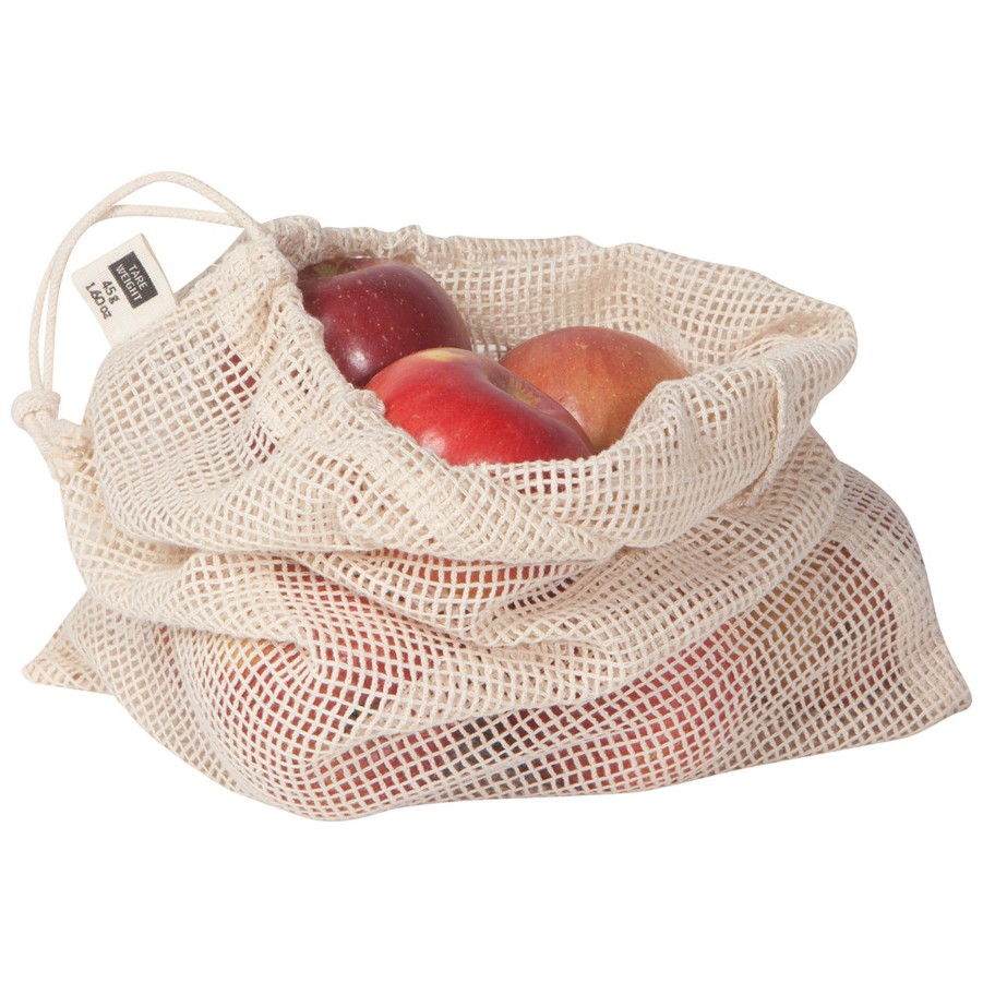 Wine Racks & Kitchen Storage JK Adams Storage Bags & Wraps | Natural Produce Bags (Set Of 3)