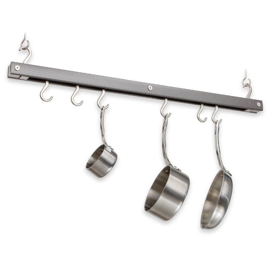 Wine Racks & Kitchen Storage JK Adams Pot Racks | Gray Maple Hanging Bar Pot Rack