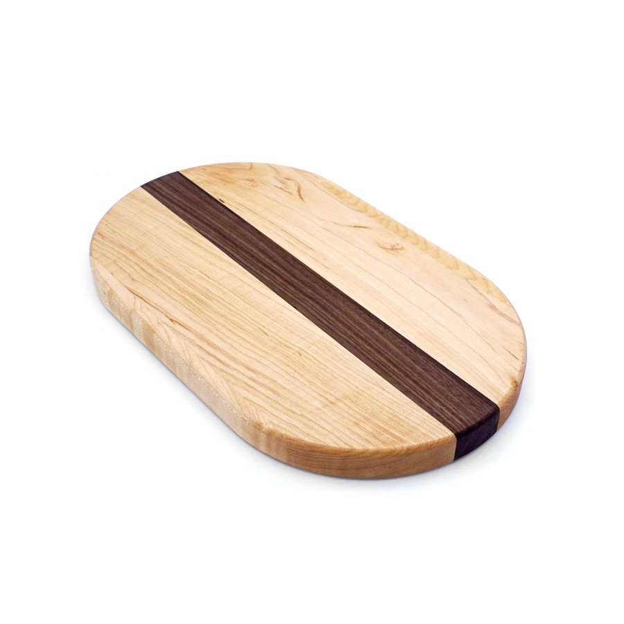 Serving & Tableware JK Adams Wooden Serving Boards | Maple And Walnut Oval Serving Board