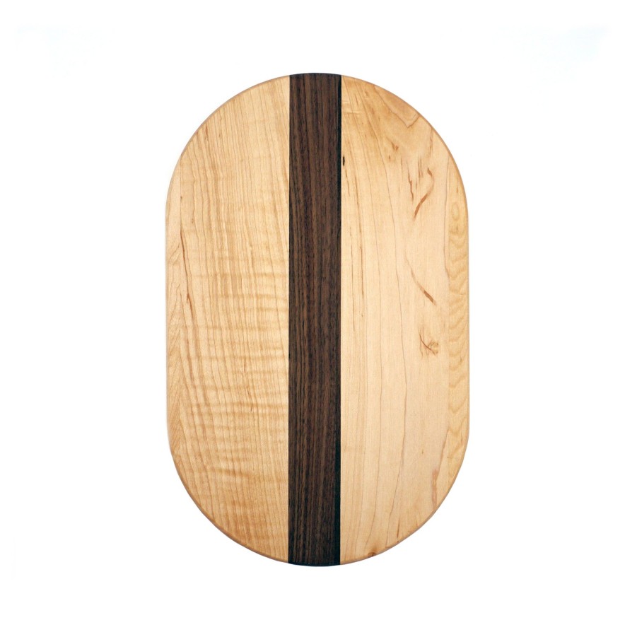 Serving & Tableware JK Adams Wooden Serving Boards | Maple And Walnut Oval Serving Board