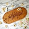 Serving & Tableware JK Adams Illustrated Serving Boards | Cherry Oval Wooden Serving Tray