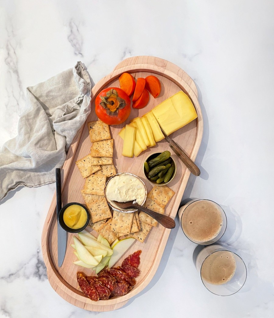 Serving & Tableware JK Adams Wooden Serving Boards | Maple Oval Wooden Serving Tray