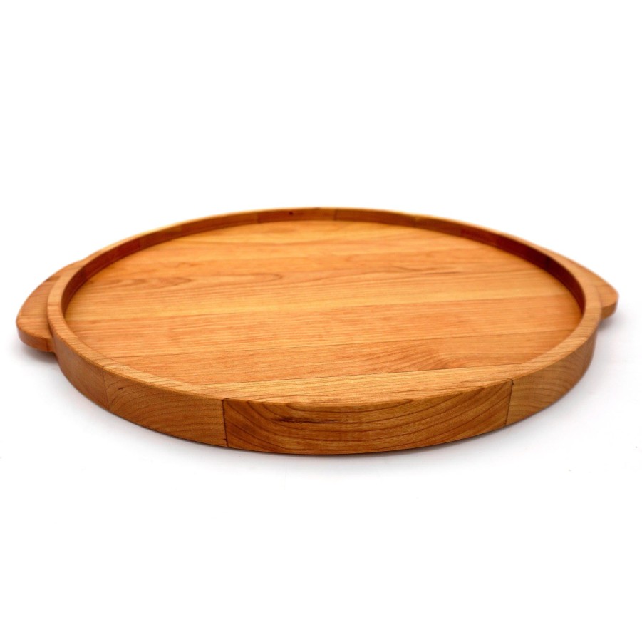 Serving & Tableware JK Adams Wooden Serving Boards | Cherry Round Wooden Serving Tray