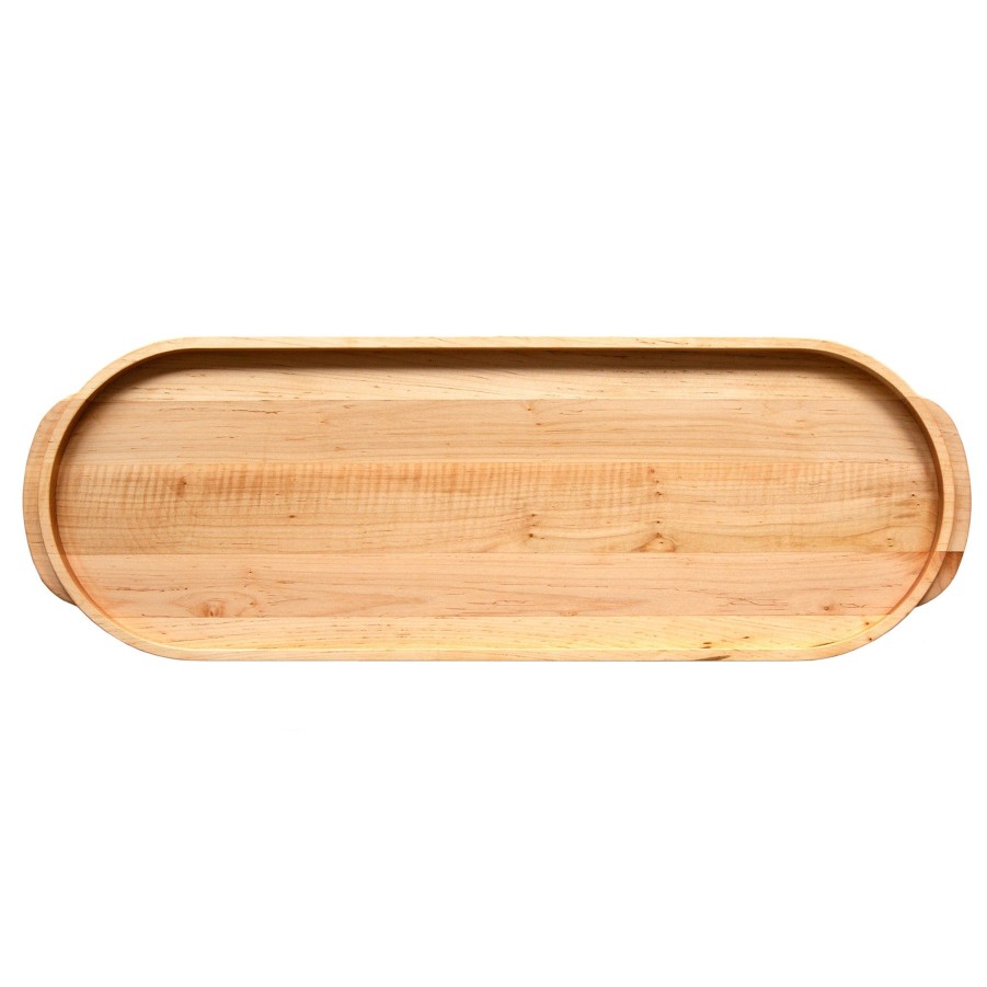 Serving & Tableware JK Adams Wooden Serving Boards | Maple Oval Wooden Buffet Serving Tray