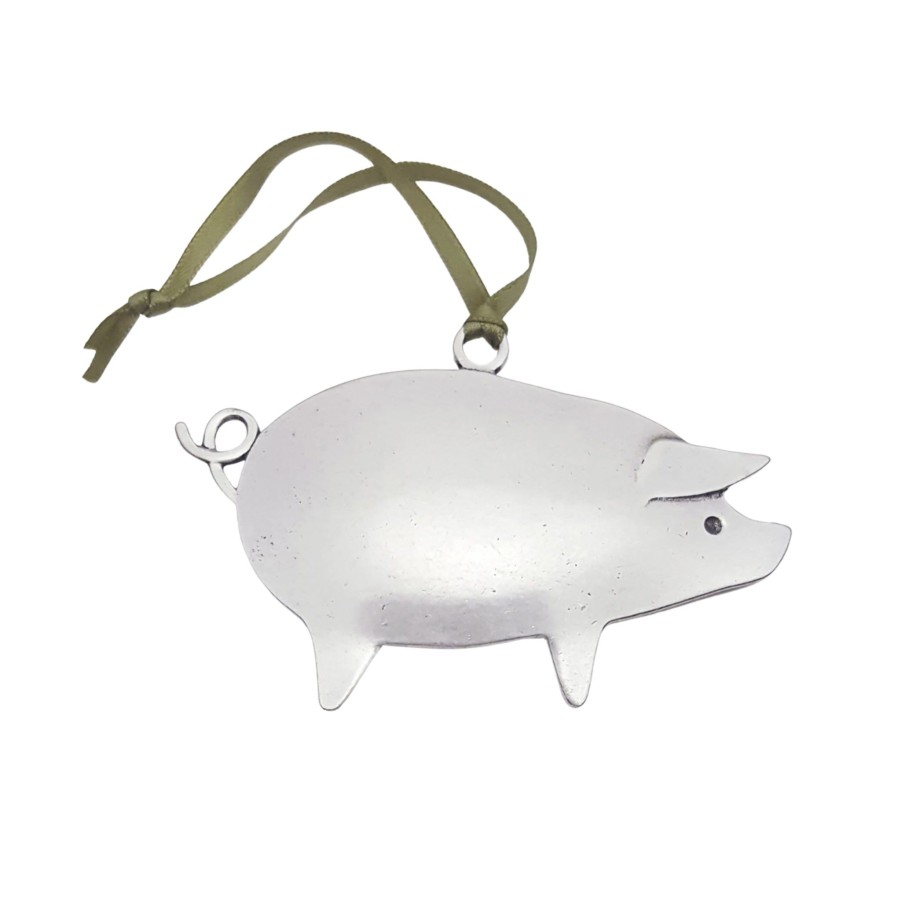 Decor JK Adams Ornaments | Pewter Ornament Pig