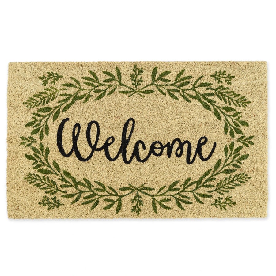 Decor JK Adams Rugs & Doormats | Greenery Welcome Coir Doormat