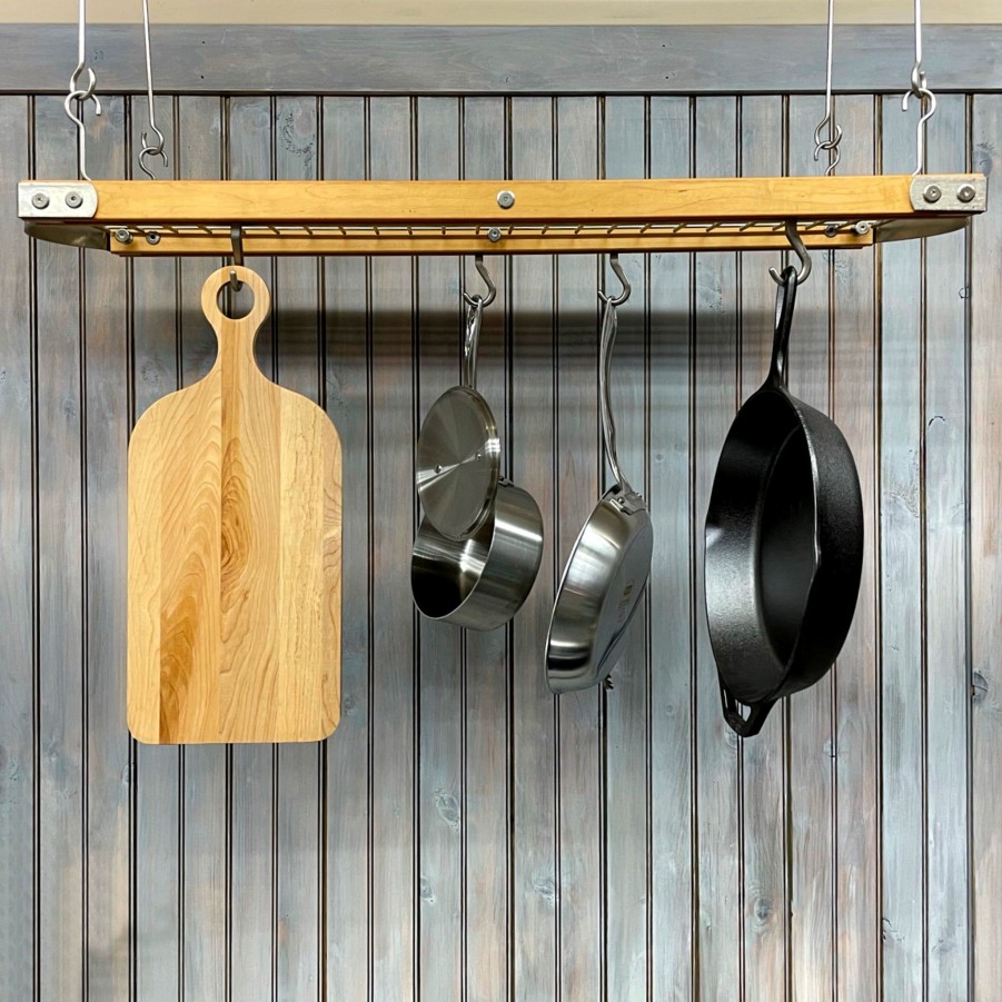 Wine Racks & Kitchen Storage JK Adams Pot Racks | Maple Hanging Oval Pot Rack