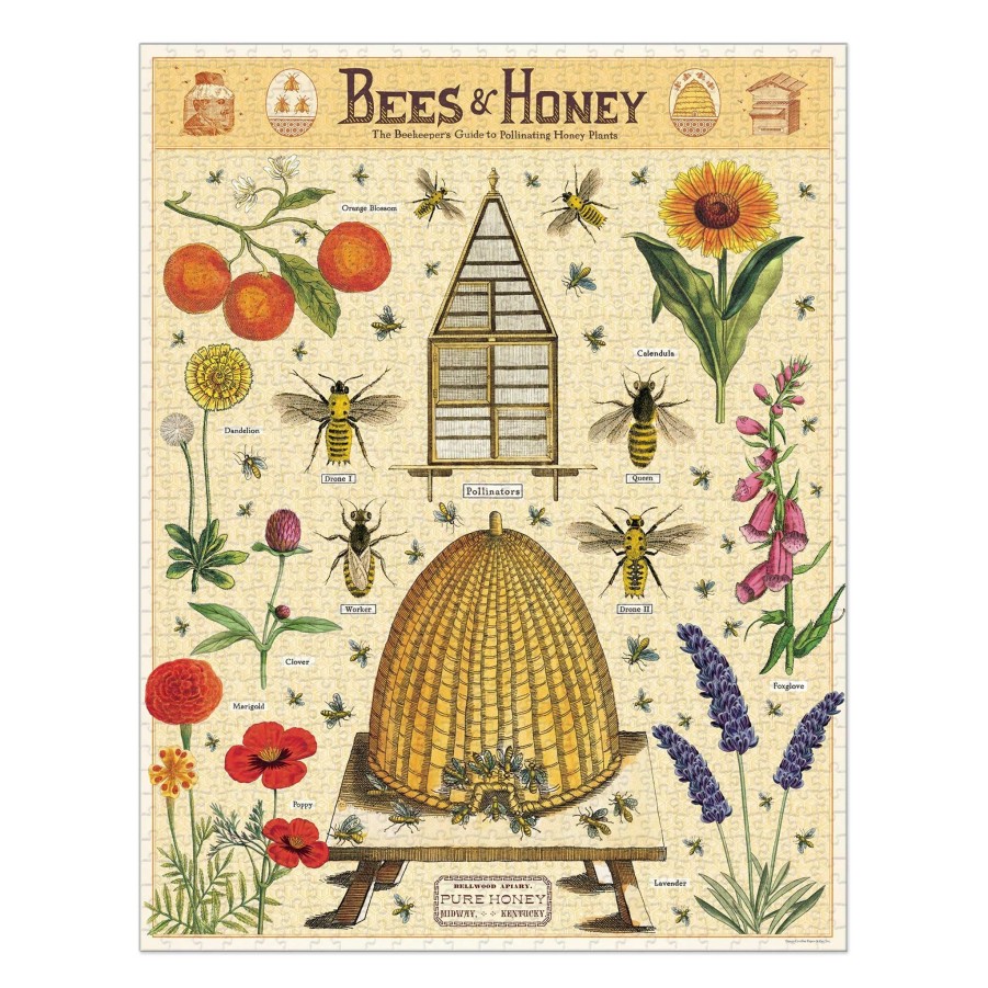 Decor JK Adams | Cavallini 1,000 Piece Puzzle Bees & Honey