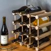 Wine Racks & Kitchen Storage JK Adams Wine Racks | 12 Bottle Wooden Ash Modular Wine Rack