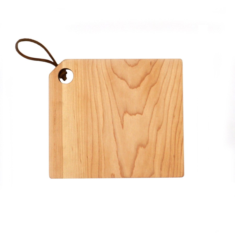 Carving & Cutting Boards JK Adams Prep Boards | Maple Basic Board With Leather Loop Handle