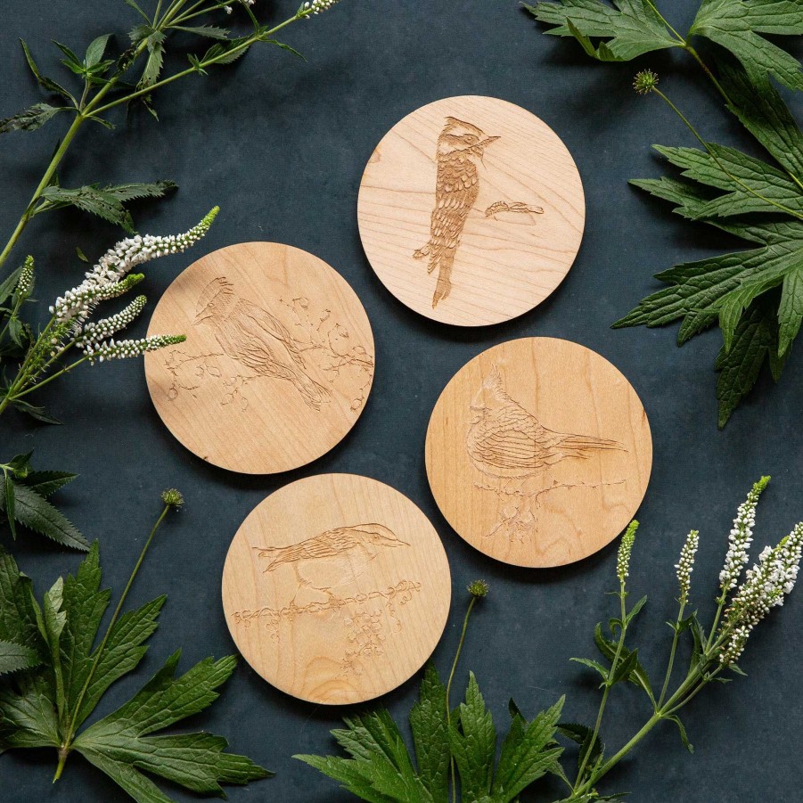 Serving & Tableware JK Adams Illustrated Serving Boards | Laura Zindel Maple Coasters