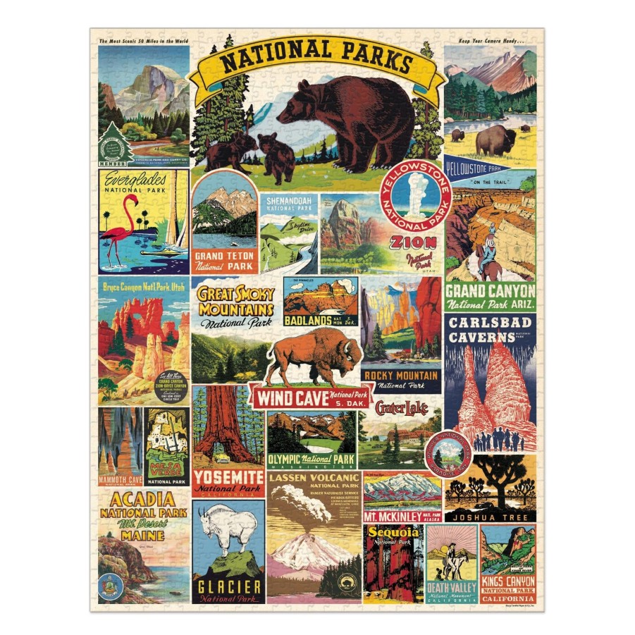 Decor JK Adams | Cavallini 1,000 Piece Puzzle National Parks