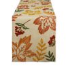 Serving & Tableware JK Adams Linens & Textiles | Scattered Leaves Embroidered Runner