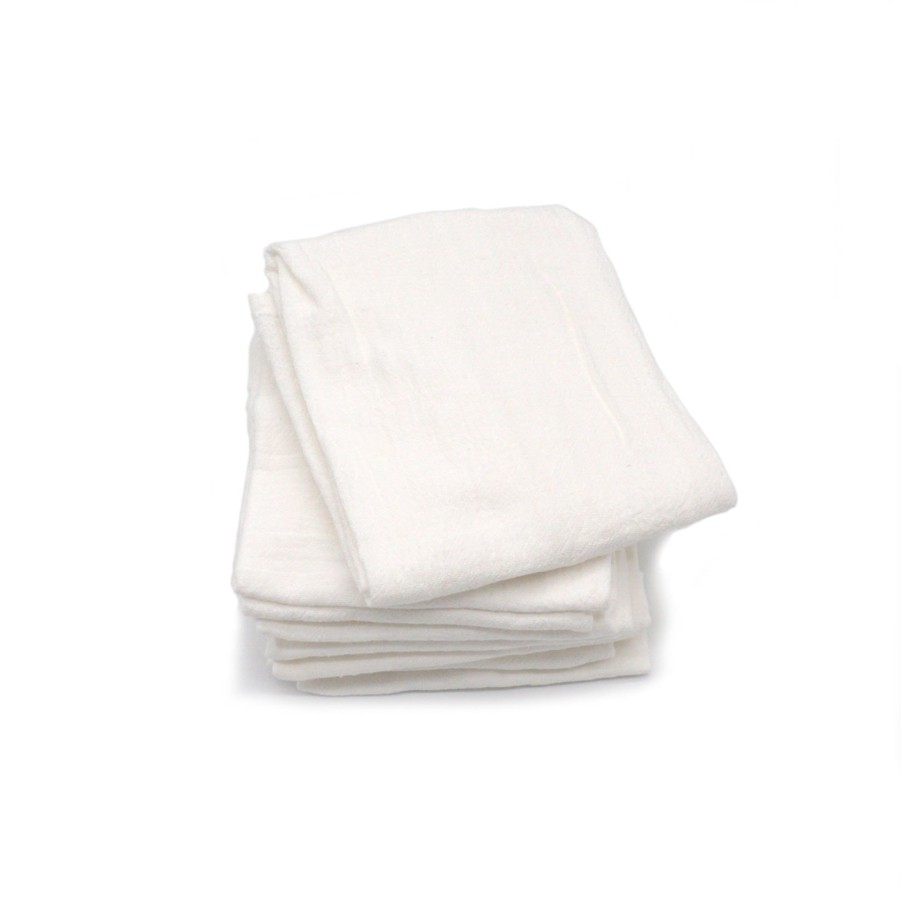 Serving & Tableware JK Adams Linens & Textiles | White Flour Sack Dishtowel (Set Of 5)