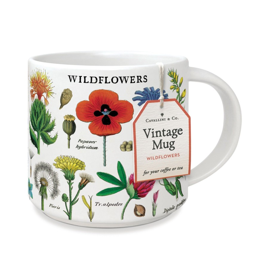 Serving & Tableware JK Adams Drinkware | Cavallini Vintage Mug Wildflowers