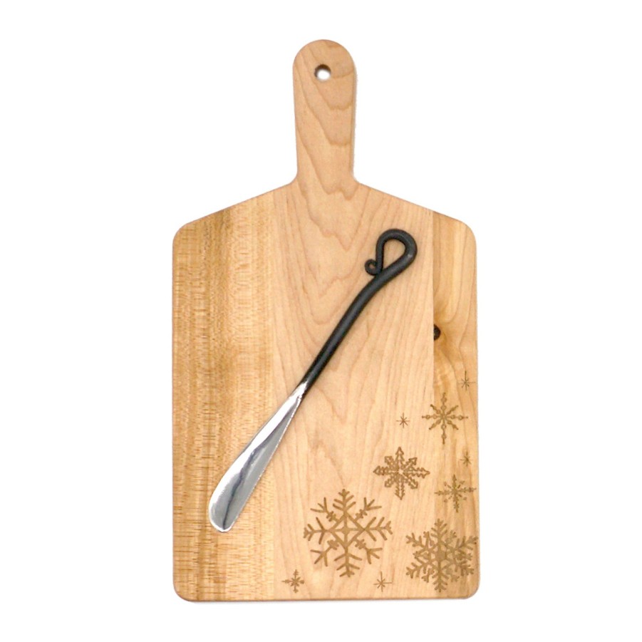 Serving & Tableware JK Adams Wooden Serving Boards | Holiday Maple Rectangle Handled Serving Board Gift Pack